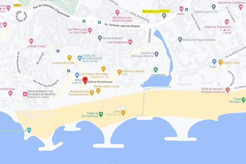 Appartement Le Florid Cap D'Agde, T2 , 4 Pers, 200M Plage, Terrasse Buitenkant foto